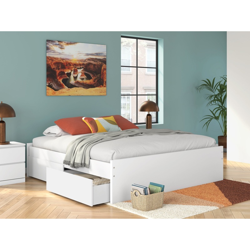 Onita King Platform Bed with 1 Side Storage