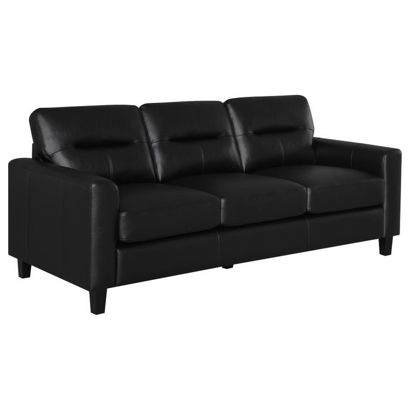 Scotland – Faux Leather Upholstered Track Arm Sofa