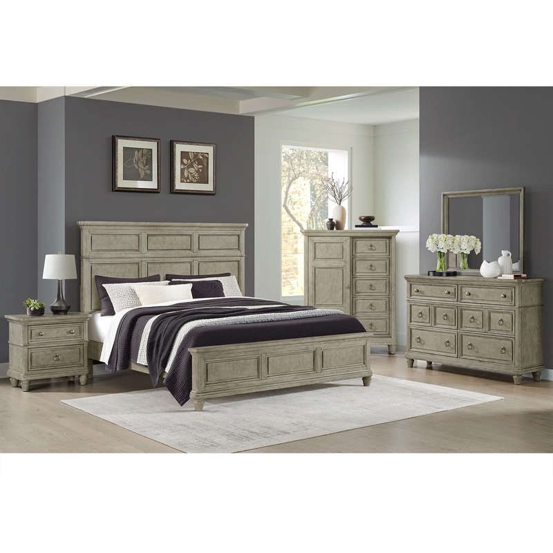 Whit-Ash – Panel Bedroom Set With Door Chest