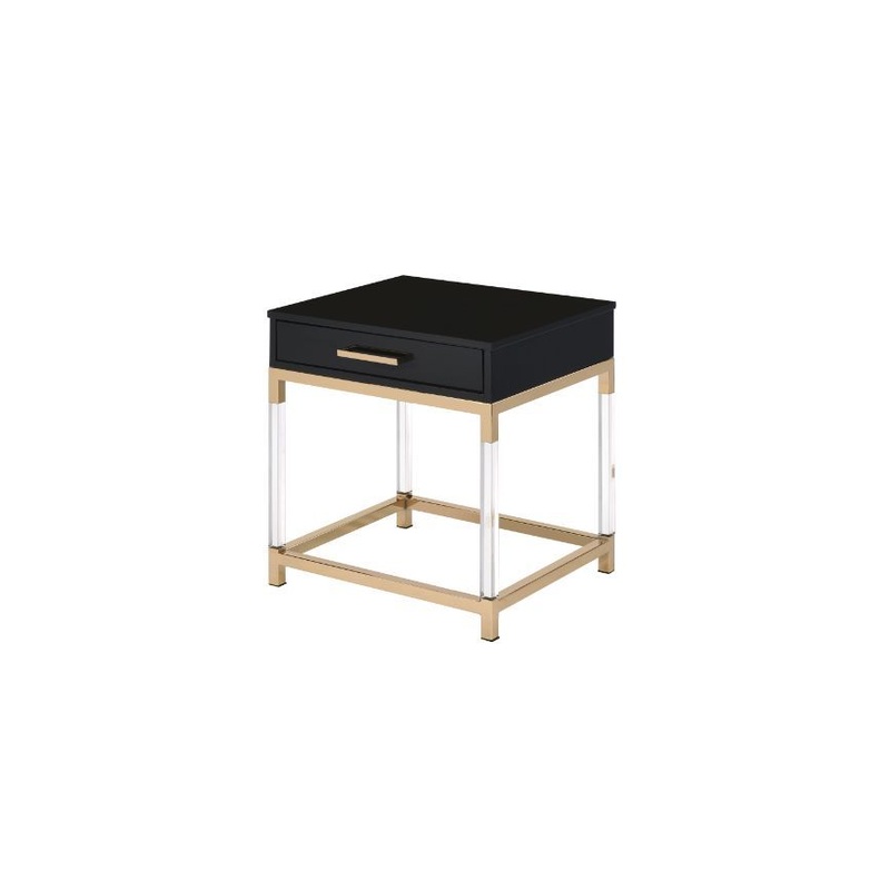 Adiel – End Table – Black & Gold
