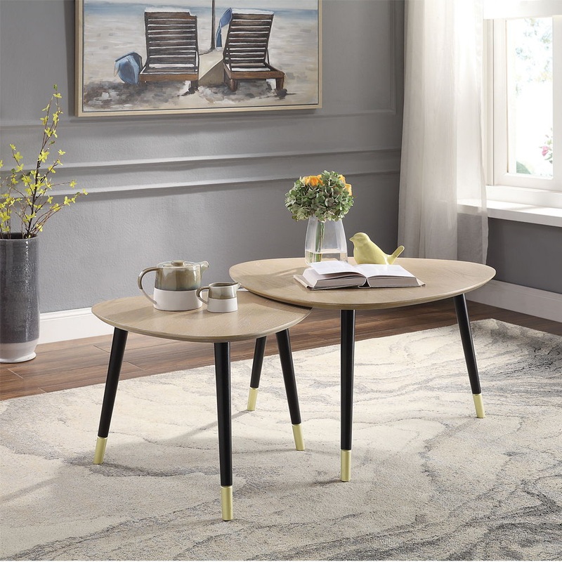 Allison – Nesting Table Set – Natural & Black