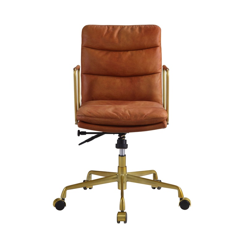 Dudley – Office Chair – Rust Top Grain Leather