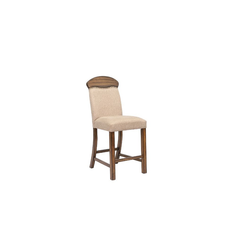 Maurice – Counter Height Chair (Set of 2) – Linen & Oak