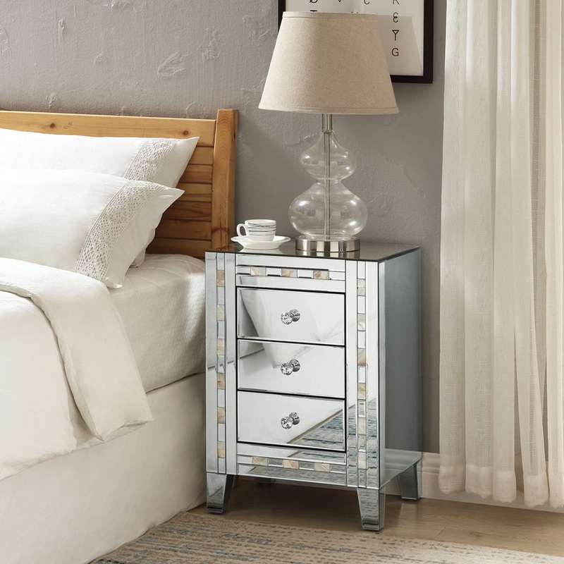 Nasa – Accent Table – Mirrored & Mother Pearl