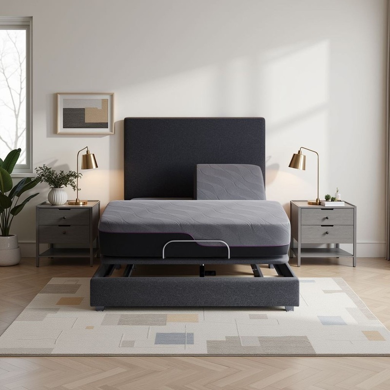 Renew – 11 Queen Size Flex Head Cooling Fast Responding Latex Foam Mattress – Gray