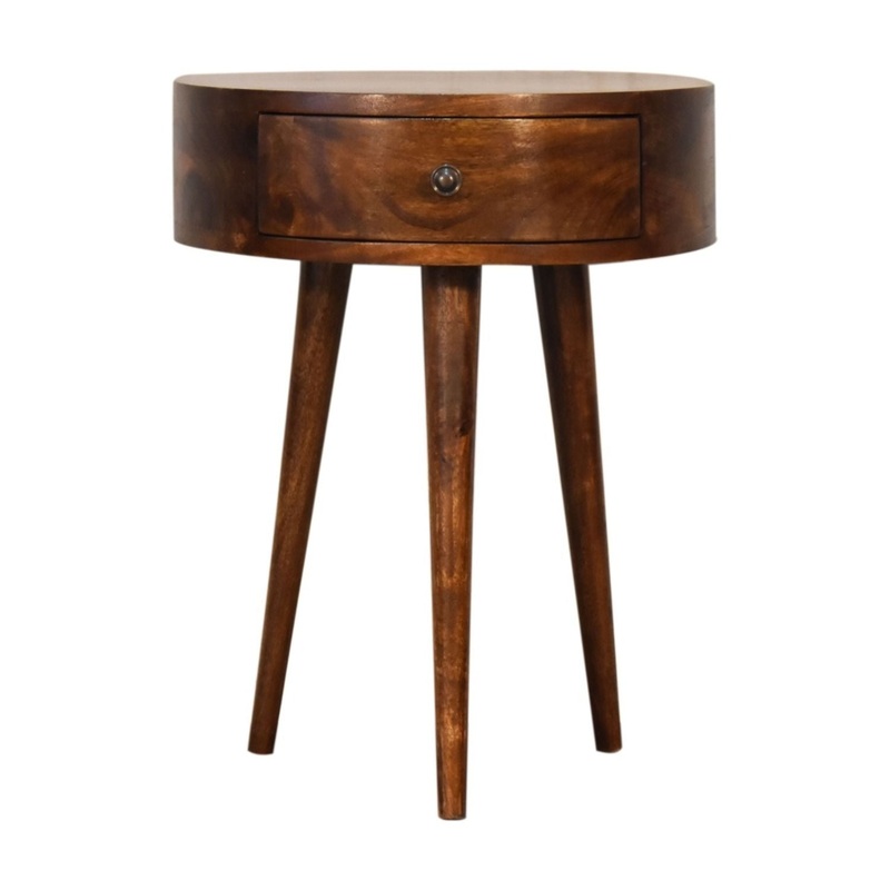 Semi Circle Nightstand – Chestnut