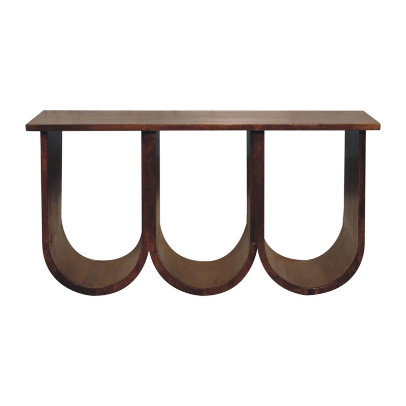 Triple Open Style Coffee Table – Beige / Brown