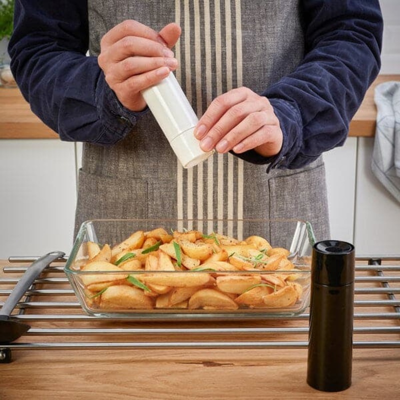 BARNASINNE spice mill, black/white