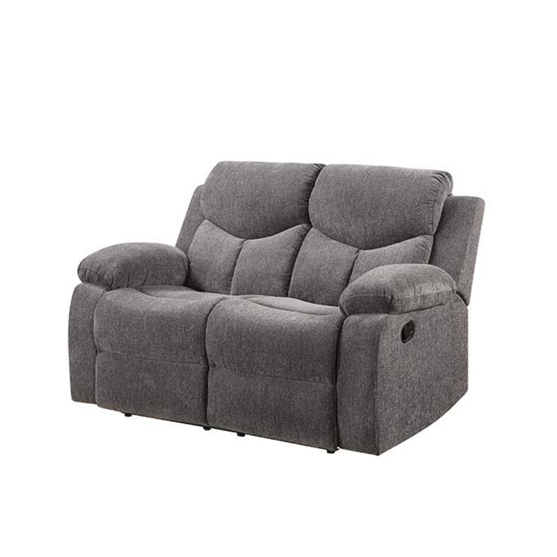 Kalen – Motion Loveseat – Gray Chenille