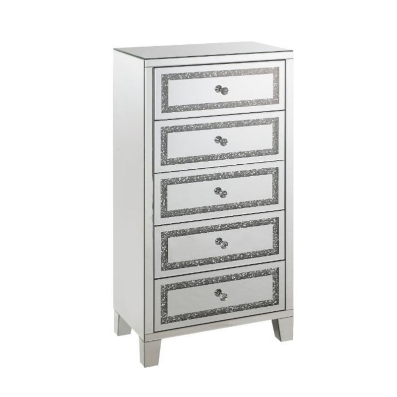 Noralie – Cabinet – Mirrored, Faux Diamonds