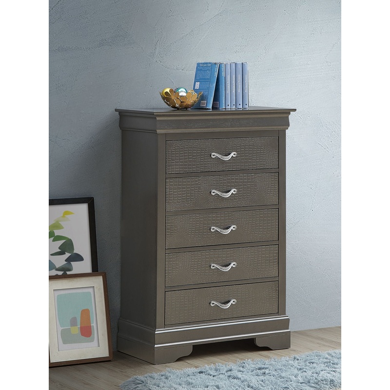 Sleek Transitional Chest – Metal Black