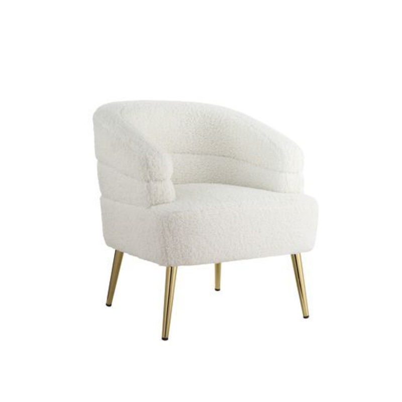Trezona – Accent Chair – White Teddy Sherpa
