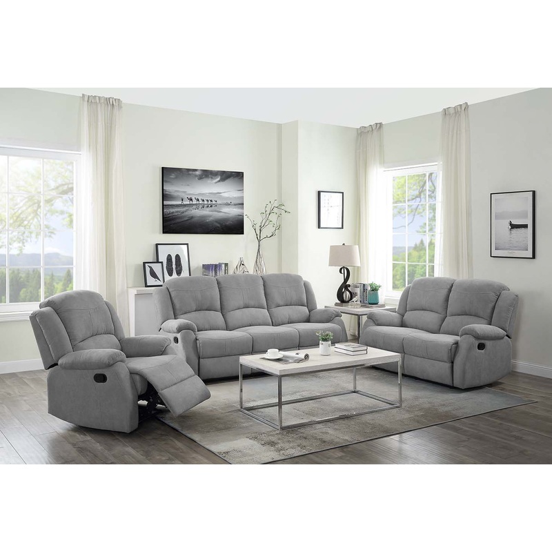 Zorina – Motion Recliner – Gray Fabric