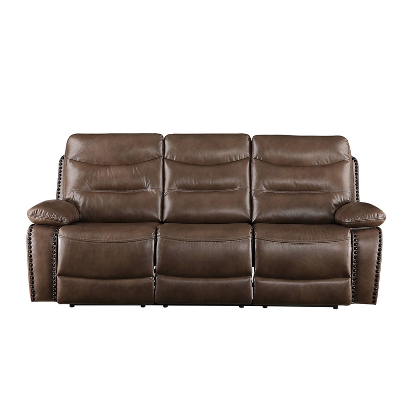 Aashi – Leather Gel Match Recliner Sofa – Brown