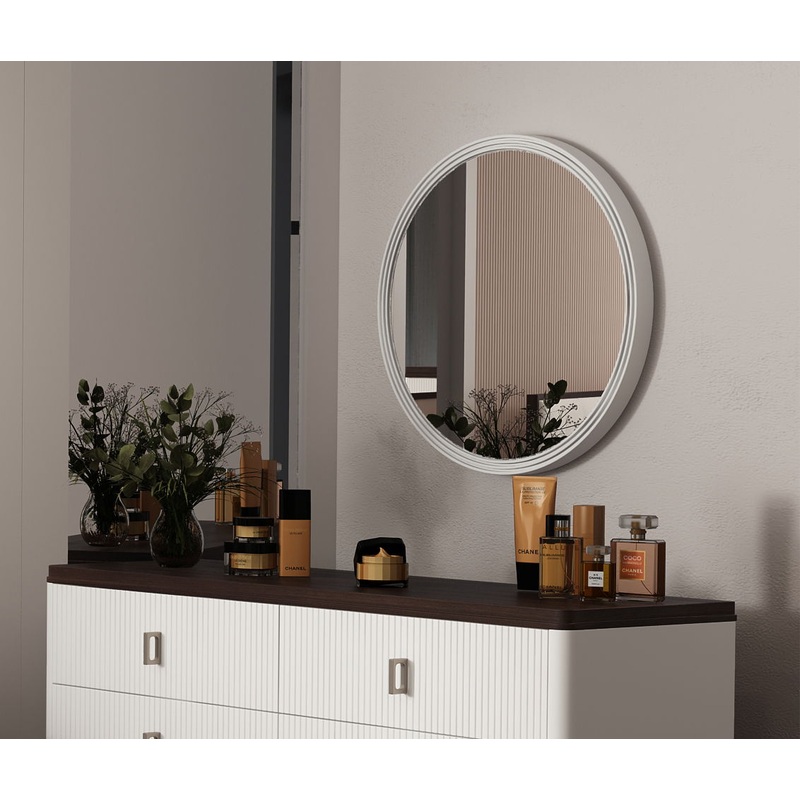 Carena – Round Mirror – Gray
