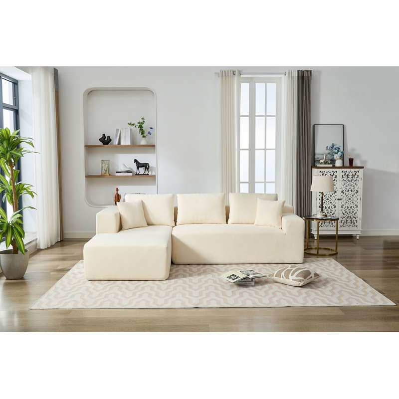Chenille Compressible Sofa – Beige