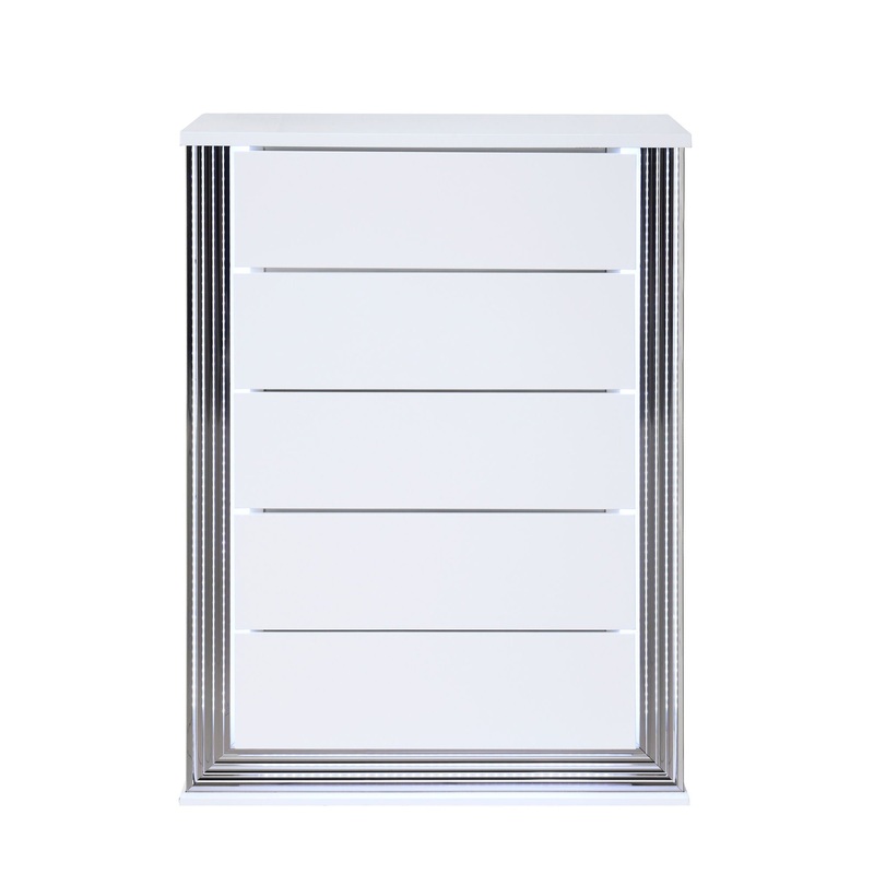 Moon – Smooth Chest With LED – White