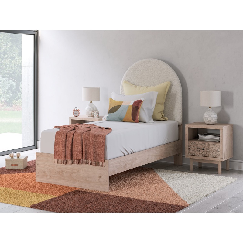 Arloster Twin Upholstered Panel Bed
