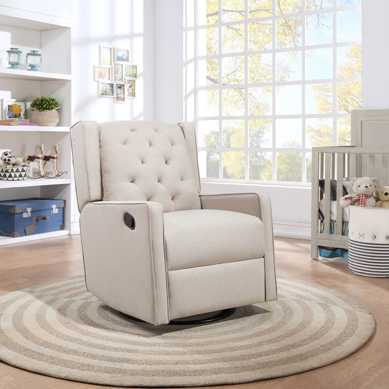 Milah – Gliding Swivel Recliner Tufted