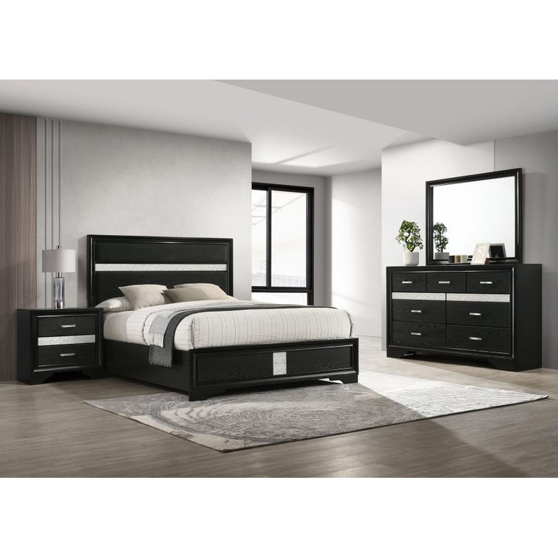Miranda – Panel Bedroom Set – Black