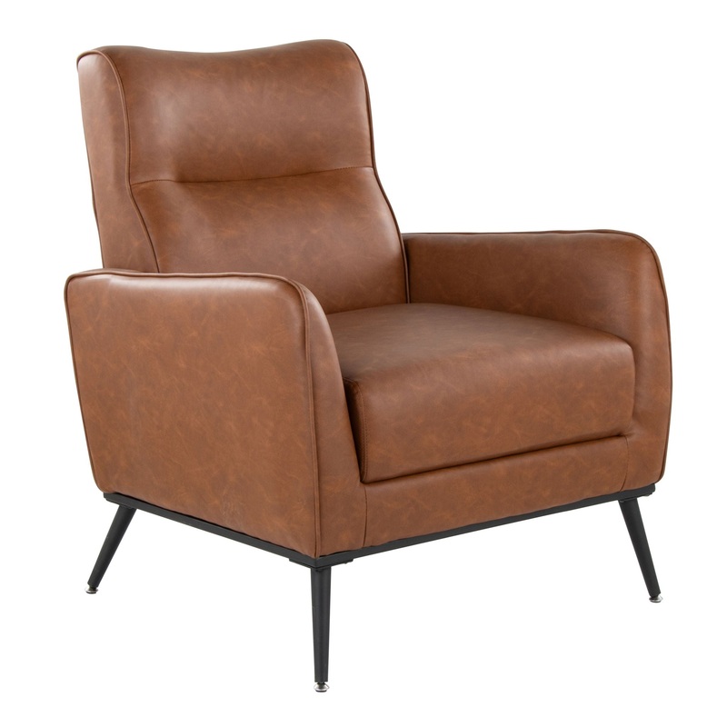 Casper – Industrial Lounger – Black / Camel