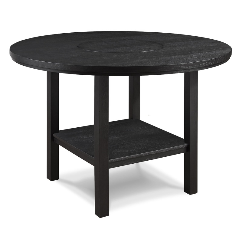Guthrie – Counter Height Round Table With Lazysusan – Charcoal