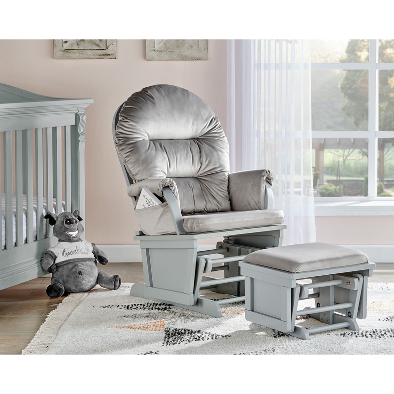 Madison – Glider And Ottoman – Gray