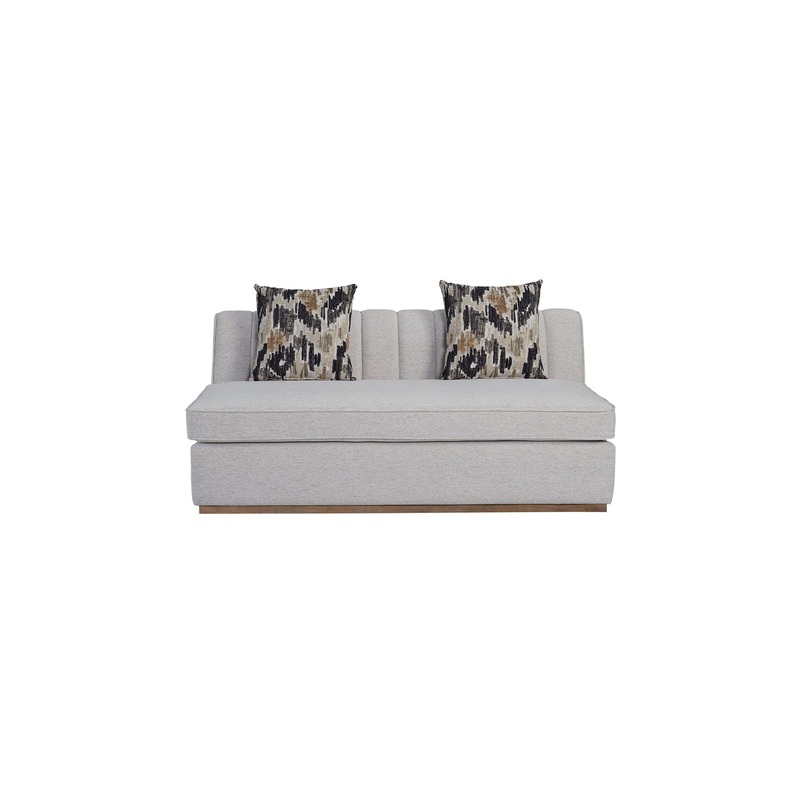 Channel – Armless Loveseat – Off White