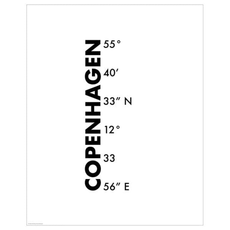 BILD poster, coordinates, Copenhagen