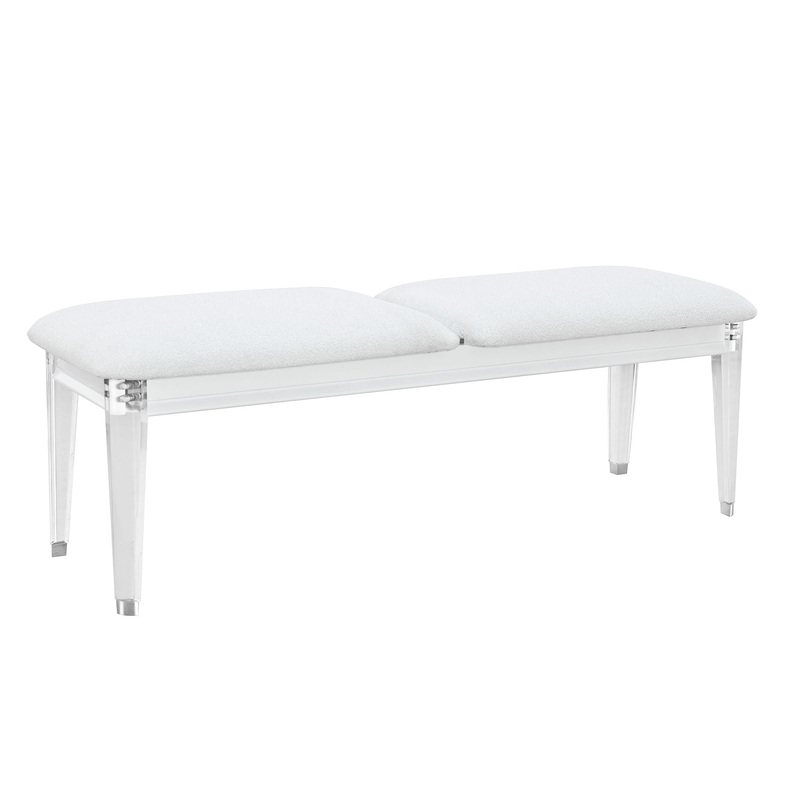 Brenda – Bedroom Bench With Padded Seating – Gray