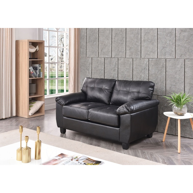 Stylish Loveseat With Padded Arms