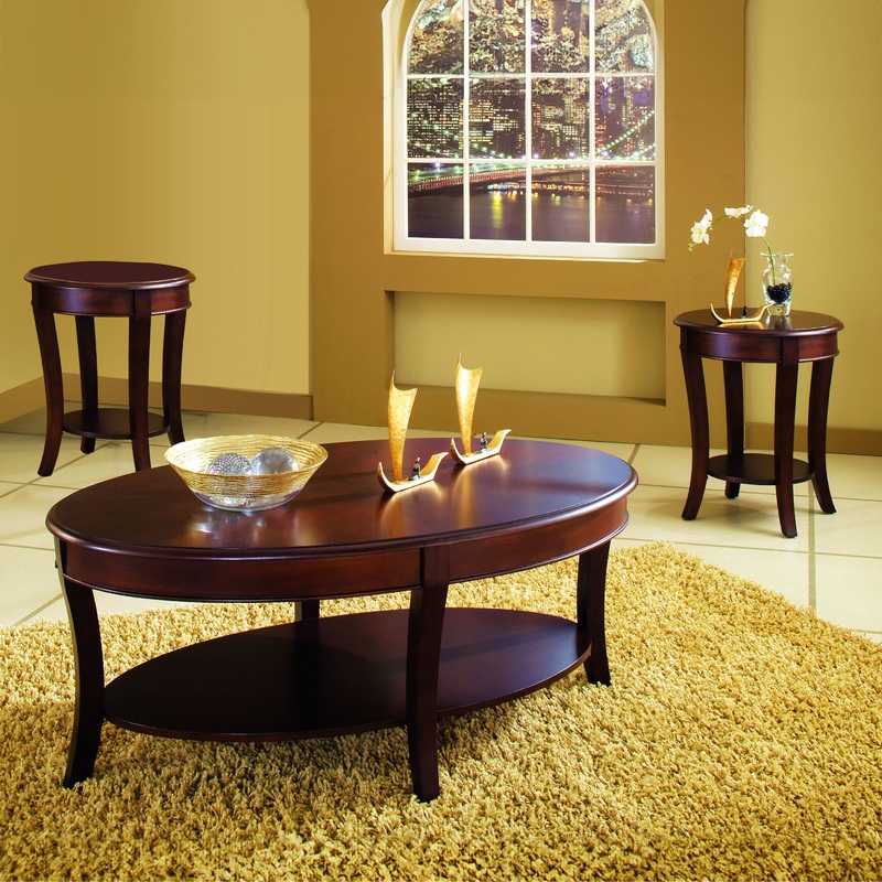 Troy – 3 Piece Table Set – Brown