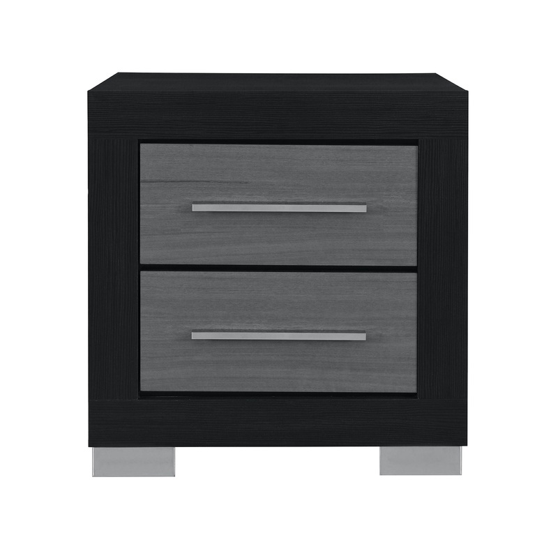 Elsa – 2 Toned Nightstand With Bar Handle And Spacious Drawers
