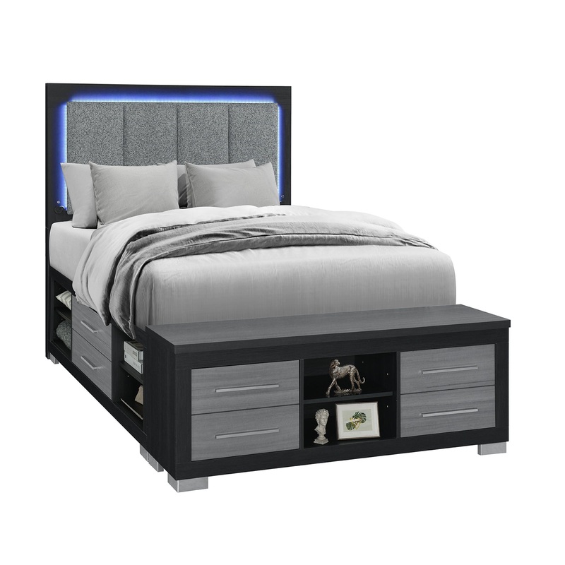 Emilia – Bed With Storage And LED Lighting