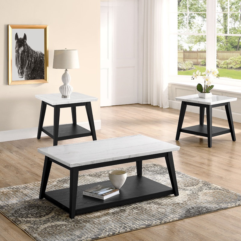 Vida – 3 Piece Table Set – Black
