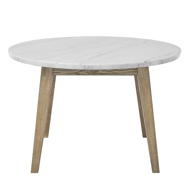 Vida – Marble Top Round Dining Table – White