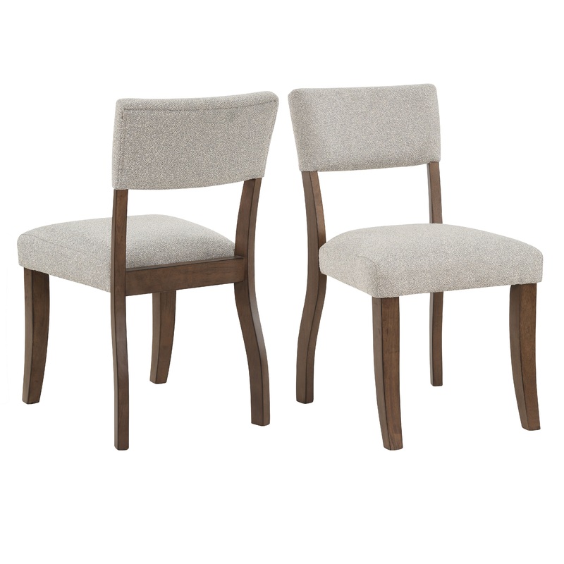 Wade – Side Chair (Set of 2) – White / Light Brown