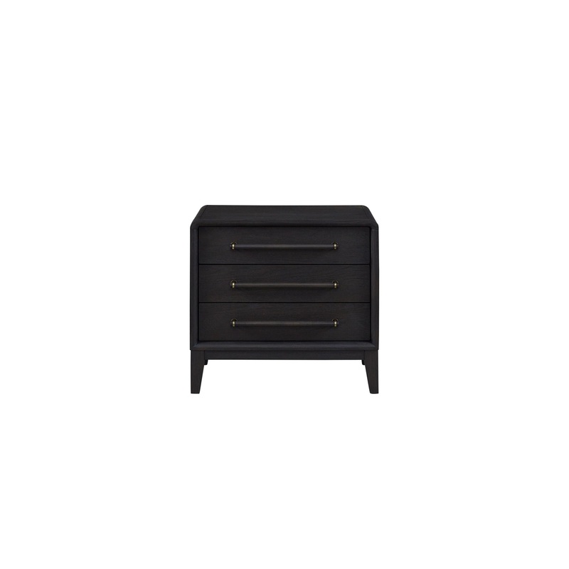 3 Drawer Nightstand With USB – Black