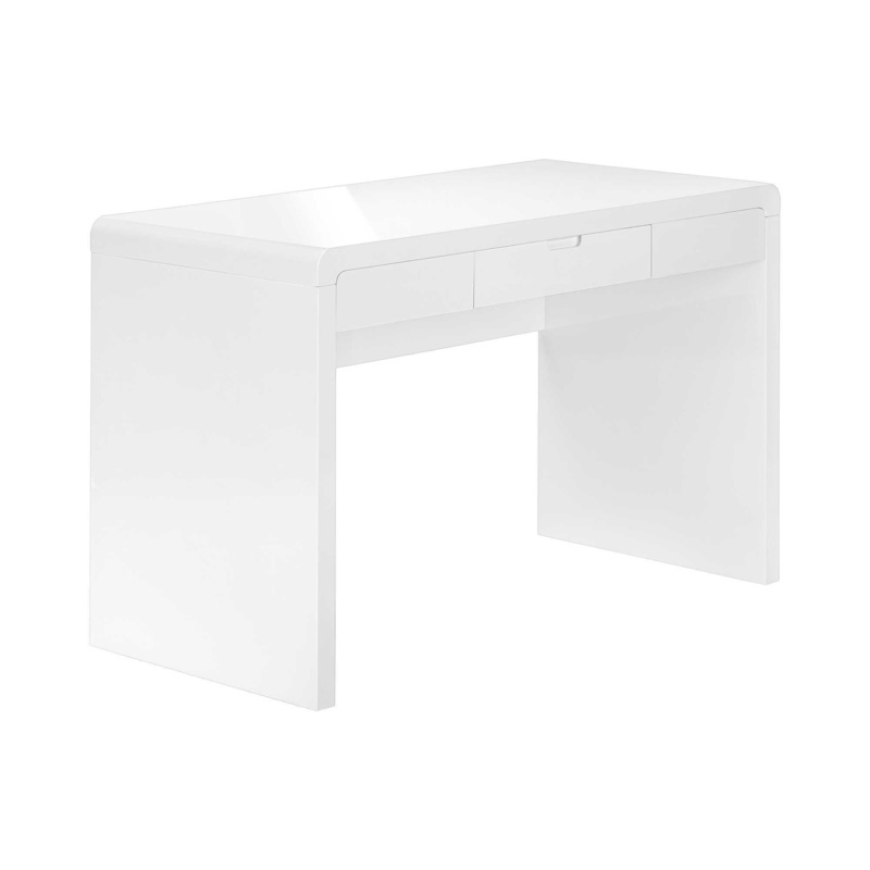 Computer Desk For Home Office, Storage Drawers, Contemporary & Modern – White
