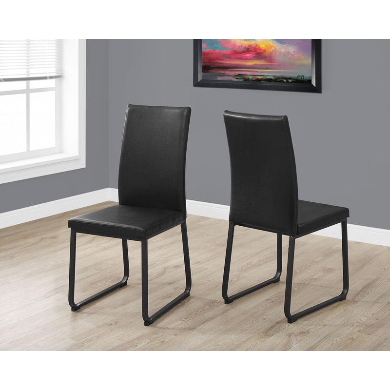 Dining Chair Side Upholstered, For Dining Room (Set of 2) – Black