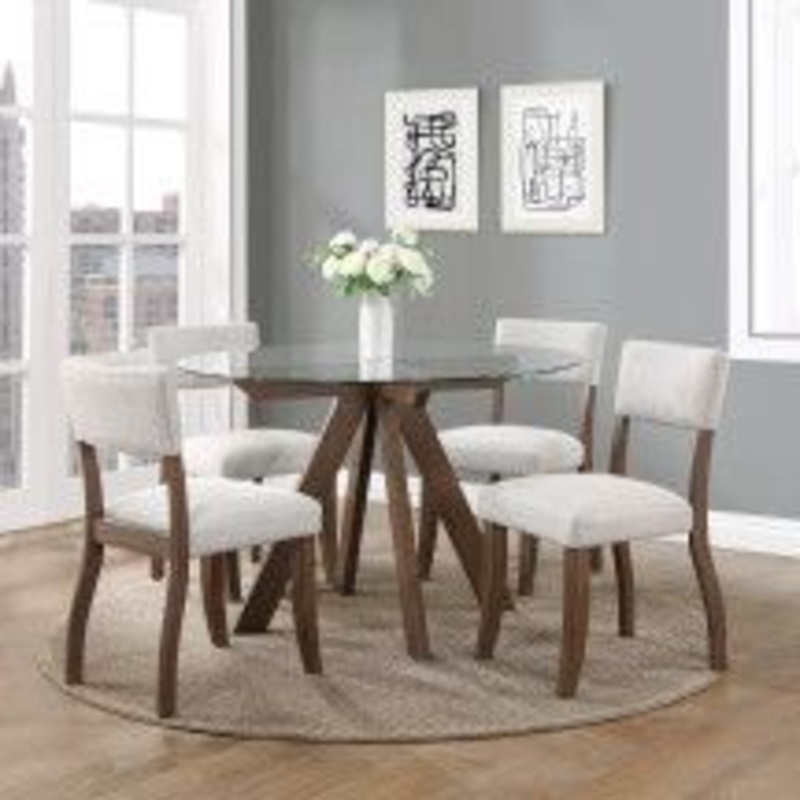 Wade – 5 Piece Dining Set – Dark Brown