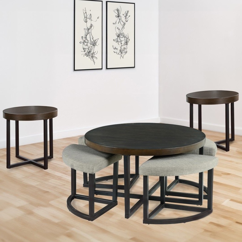 Yukon – 3 Piece Table Set – Brown