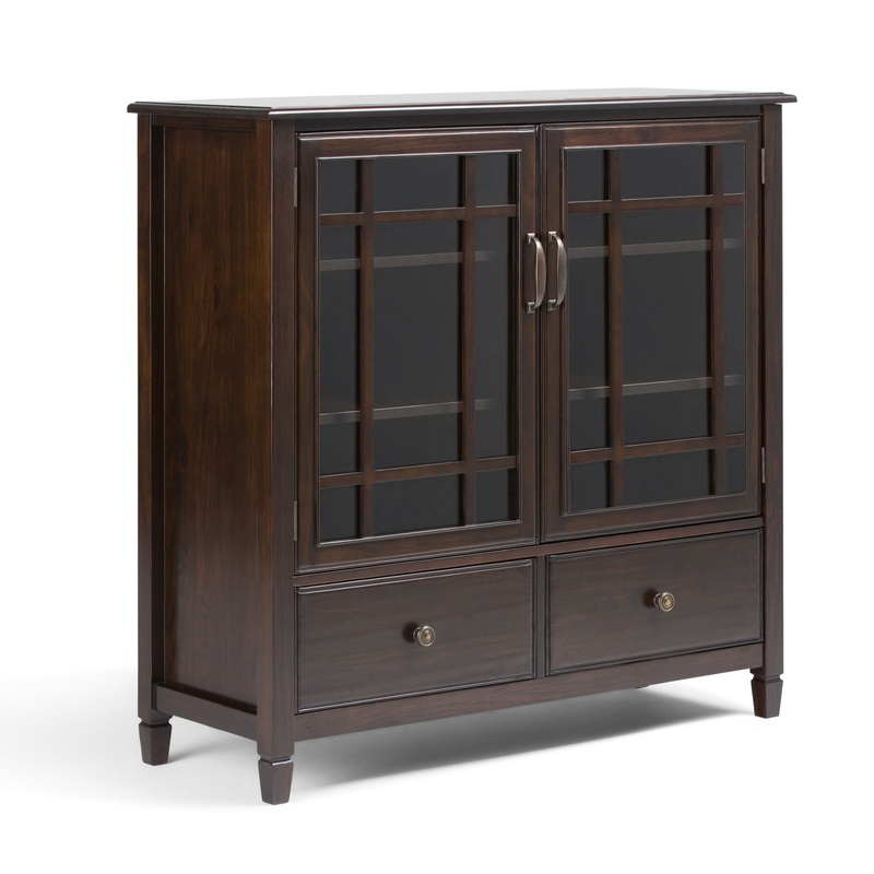 Connaught – Tall Storage Cabinet – Dark Chestnut Brown