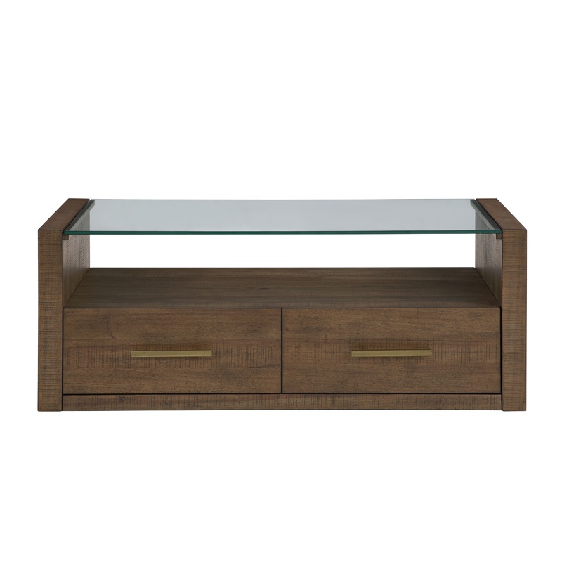 Garland – Glass Top Table|Dark Brown|Sofa Tables|Cocktail Tables|End Tables