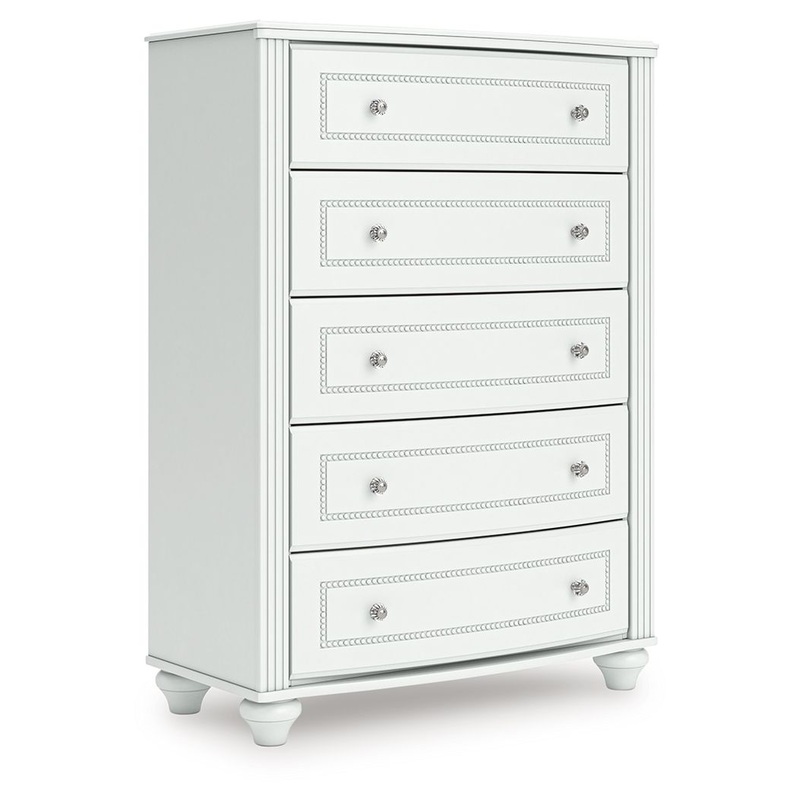 Kozlani – Five Drawer Chest – White