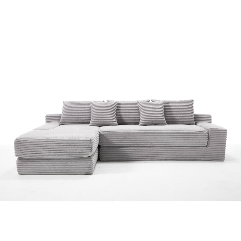 Modern L – Shaped Sectional Couch With Memory Foam