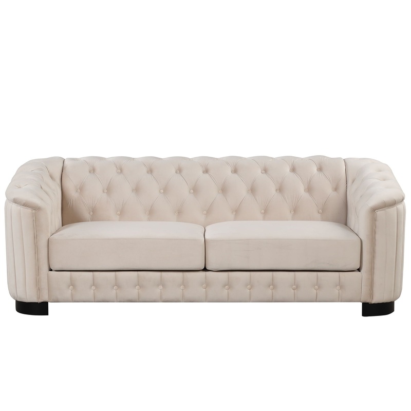 Sofa With Thick Removable Seat Cushion, 3 Seater