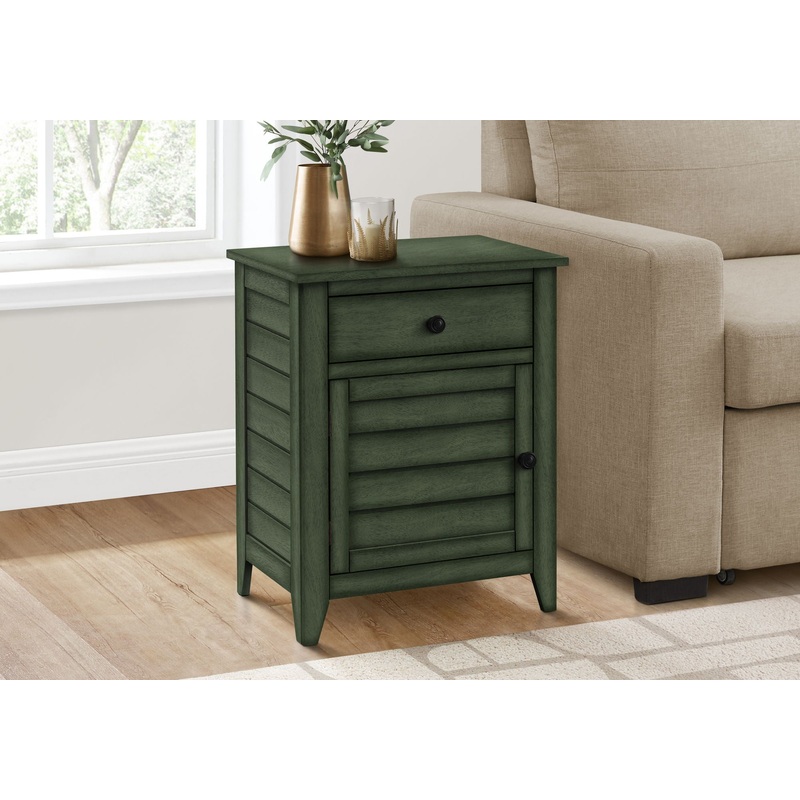 Accent Nightstand, Storage Drawer, Transitional