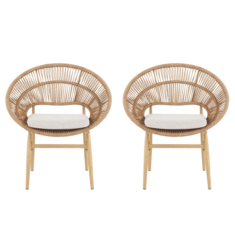 Cyril – Outdoor Papasan Style Dining Chair (Set of 2)