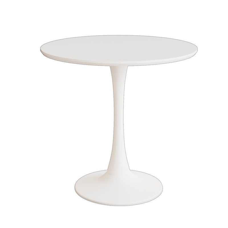 Mid-Century Round Dining Table With Pedestal Base For 2 – 4 People